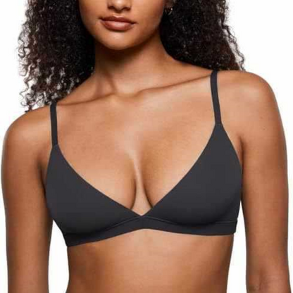 💞 Kvinnors trådlös triangel-bralette med jelly-stöd