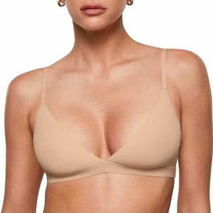 💞 Kvinnors trådlös triangel-bralette med jelly-stöd