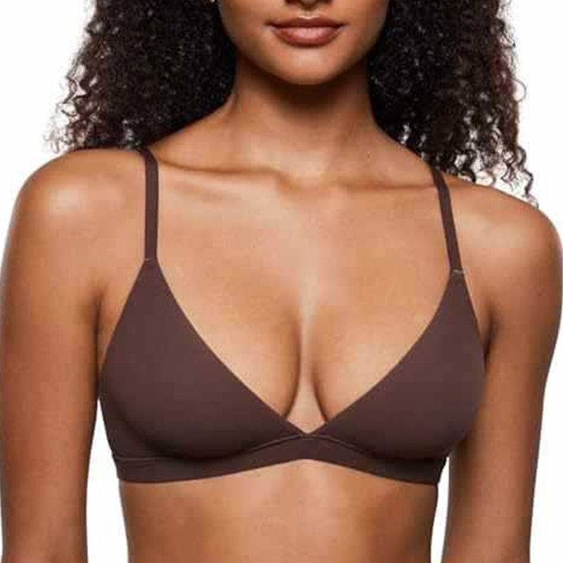 💞 Kvinnors trådlös triangel-bralette med jelly-stöd
