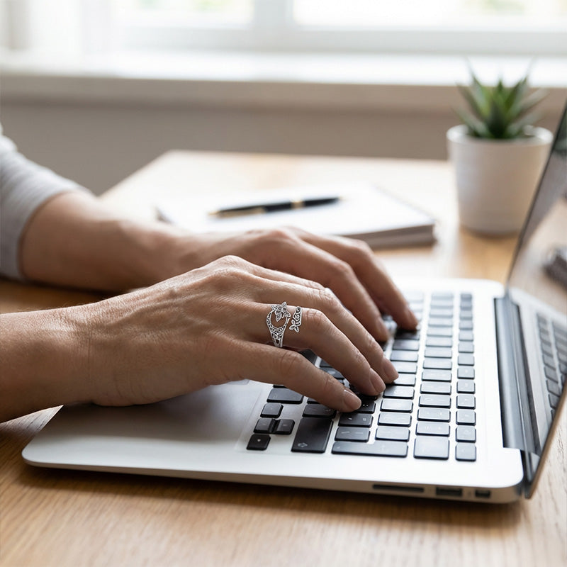🧡 S925 Sterlingsilver Öppen ring med keltisk knut