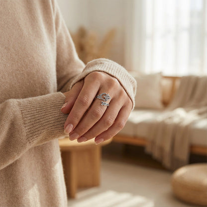 🧡 S925 Sterlingsilver Öppen ring med keltisk knut