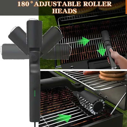 🔥 50% RABATT NU! 🍖 Trådlös elektrisk grillborste – djup rengöring, långt handtag och uppladdningsbar 🔋