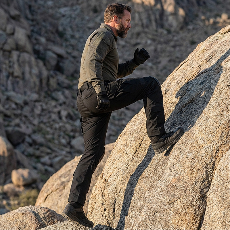 🪖👖 60% RABATT! 🔥Taktiska cargobyxor för män med integrerade knäskydd – Byggda för rörlighet, hållbarhet och förvaring redo för uppdrag