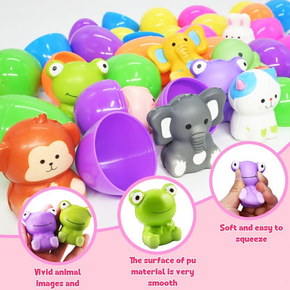 🔥Påskens bästa present 50 % RABATT – 🎁24 ST påskägg med förfyllda, långsamt stigande squishy-leksaker