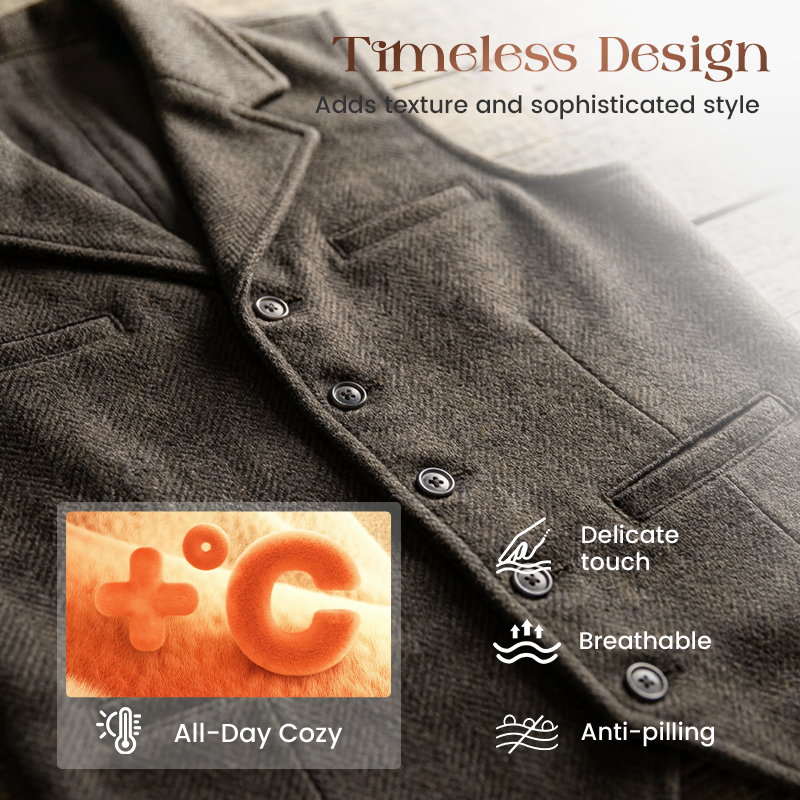 (Köp 2 – fri frakt)Slim Fit-väst för män, casual business