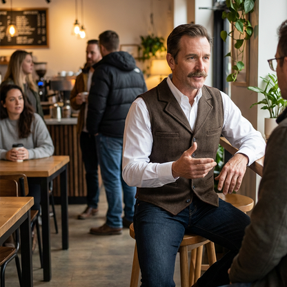 (Köp 2 – fri frakt)Slim Fit-väst för män, casual business