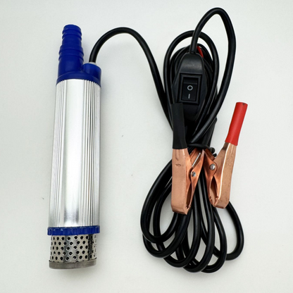 Portabel nedsänkbar elektrisk pump med krokodilklämmor