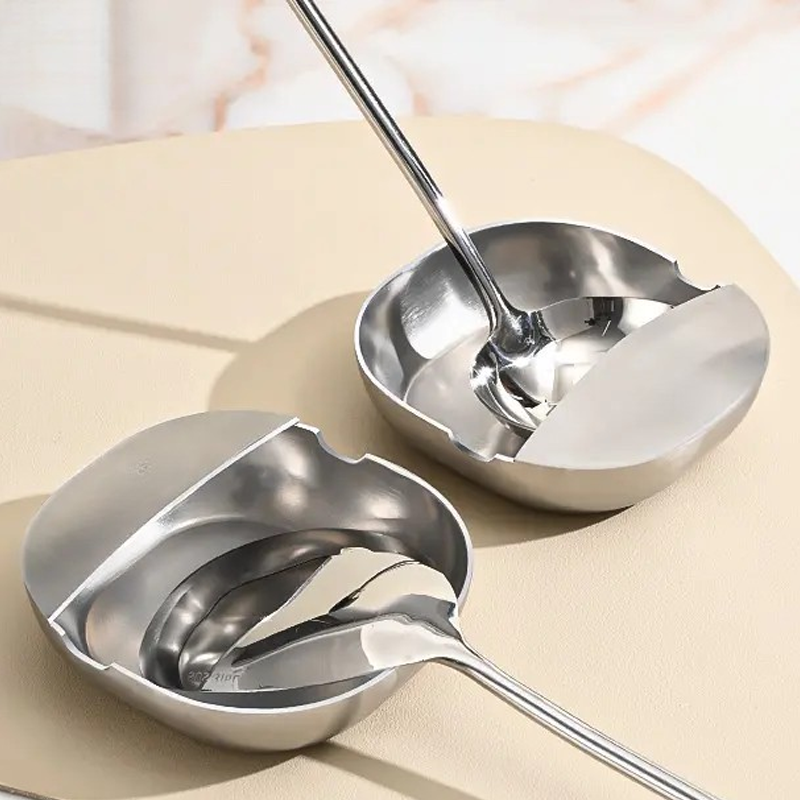 🥄 50% RABATT!✨Skedstöd i Rostfritt Stål – Stabil U-form, Droppskydd & Lättstädad!