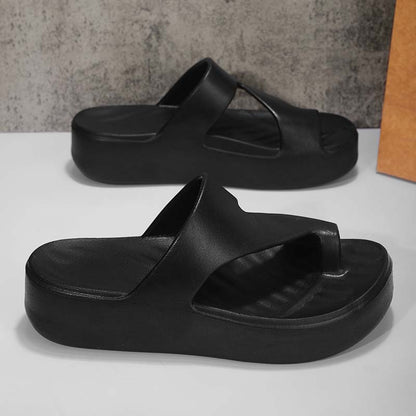 👡 50% RABATT – BEGRÄNSAD KAMPANJ! ✨ Kilklackssandaler Öppen Tå Dam – EVA – Lätt Plattform & Tårem för Sommar