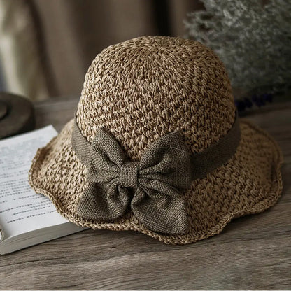 🌷 Vår/sommar Nyhet! Elegant stråhatt med tygrosett | Luftig väv, mjuk och justerbar 👒✨
