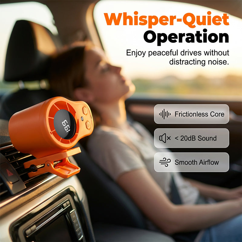 Handsfree personlig kylfläkt med LED-display