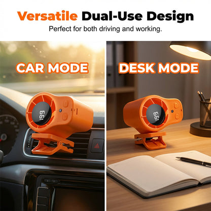 Handsfree personlig kylfläkt med LED-display