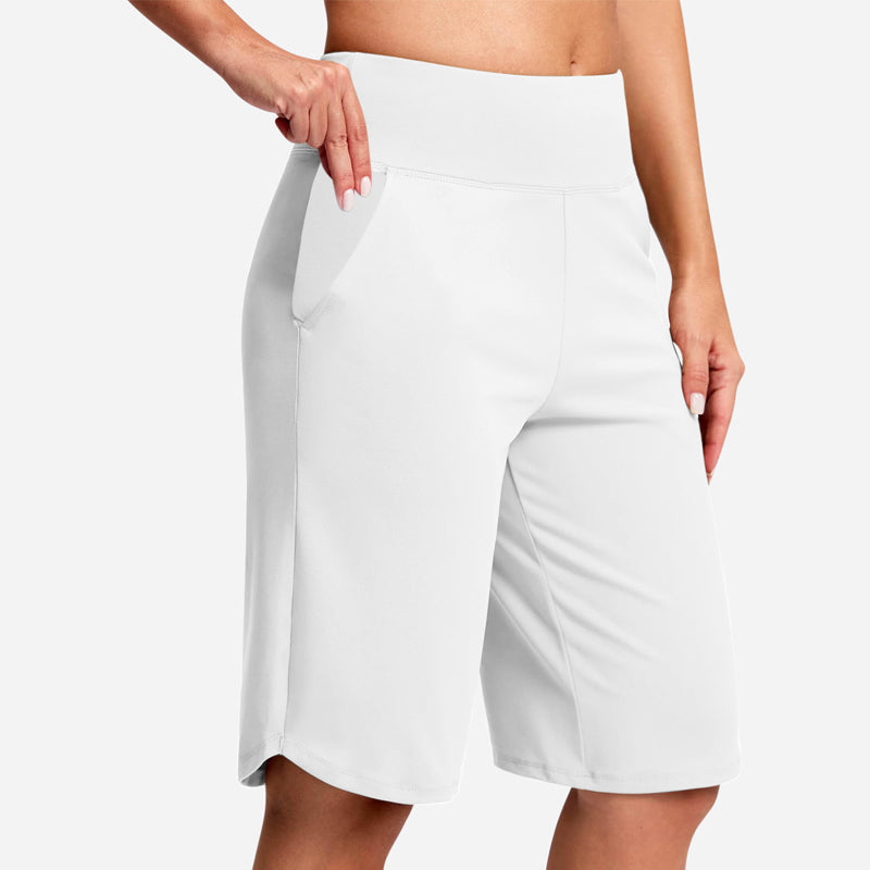 ⚡ 50% REA - TIDBEGRÄNSAT ERBJUDANDE! Yogashorts för damer med hög midja och fickor