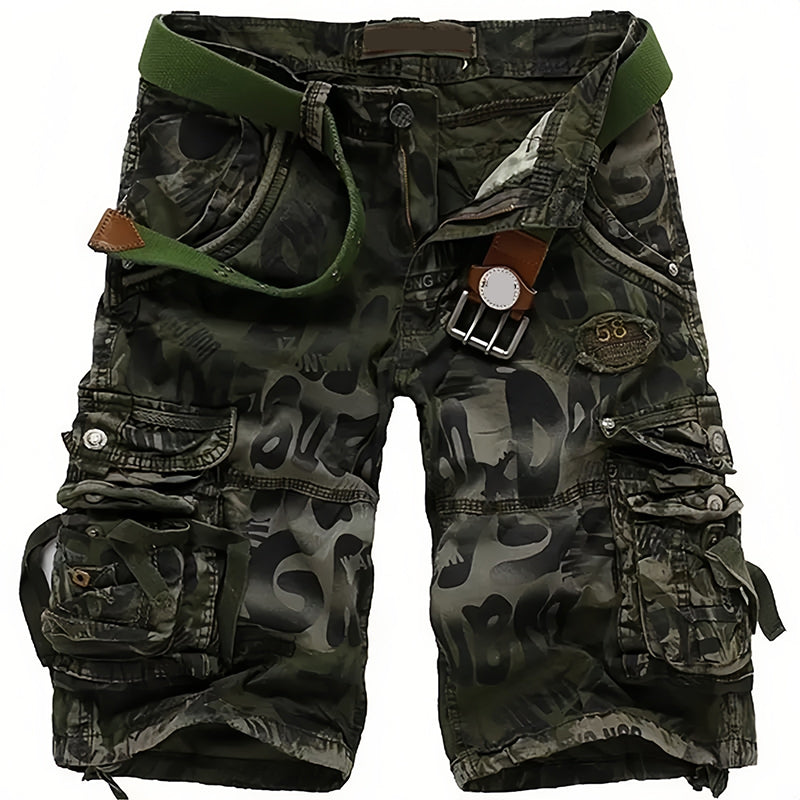 🩳 50% RABATT NU! 🧵 Herr Multi-Ficka Cargo Shorts – Klassisk Cargostil, Hållbart Tyg & Mångsidig för Alla Tillfällen ✨