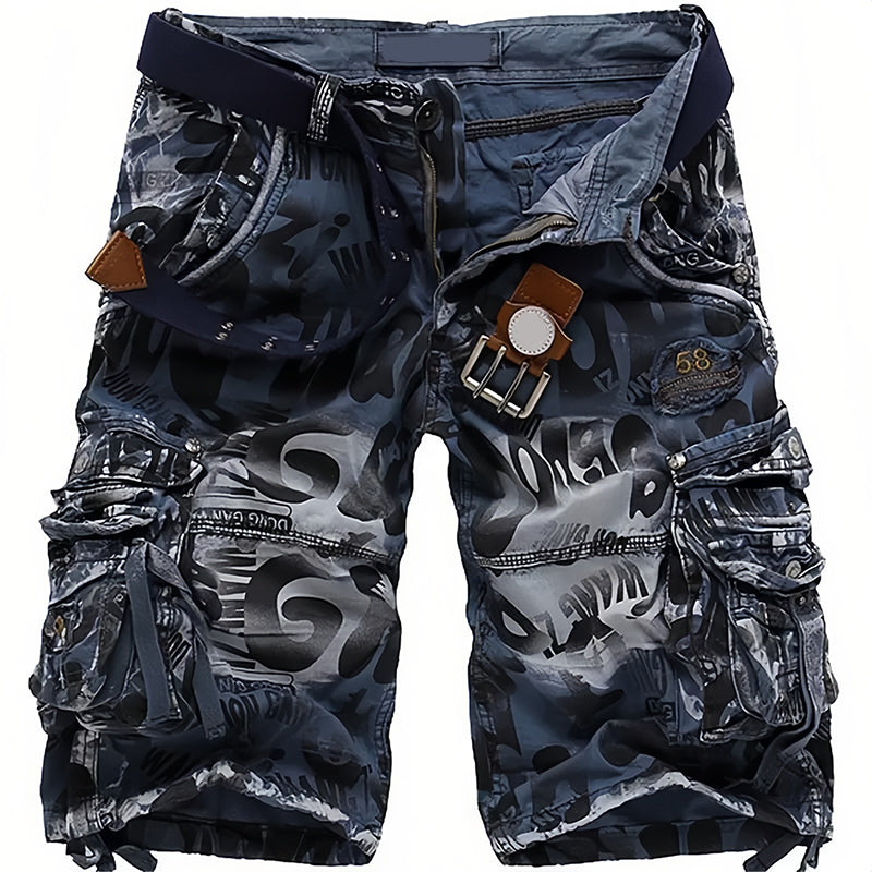 🩳 50% RABATT NU! 🧵 Herr Multi-Ficka Cargo Shorts – Klassisk Cargostil, Hållbart Tyg & Mångsidig för Alla Tillfällen ✨