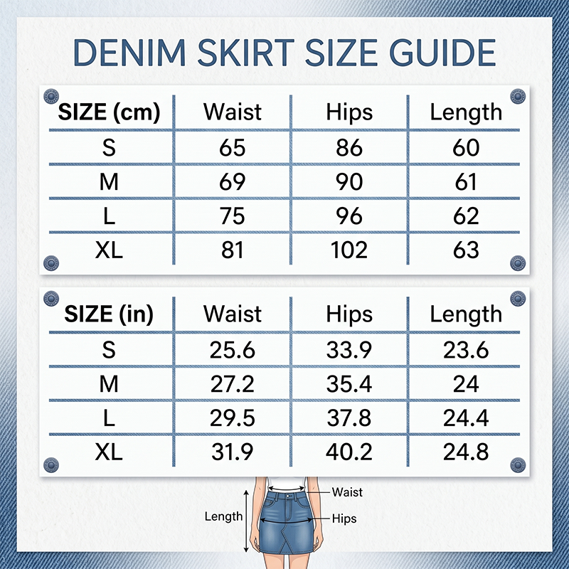 Midi-kjol i denim med utsvängd sjöjungfrumodell