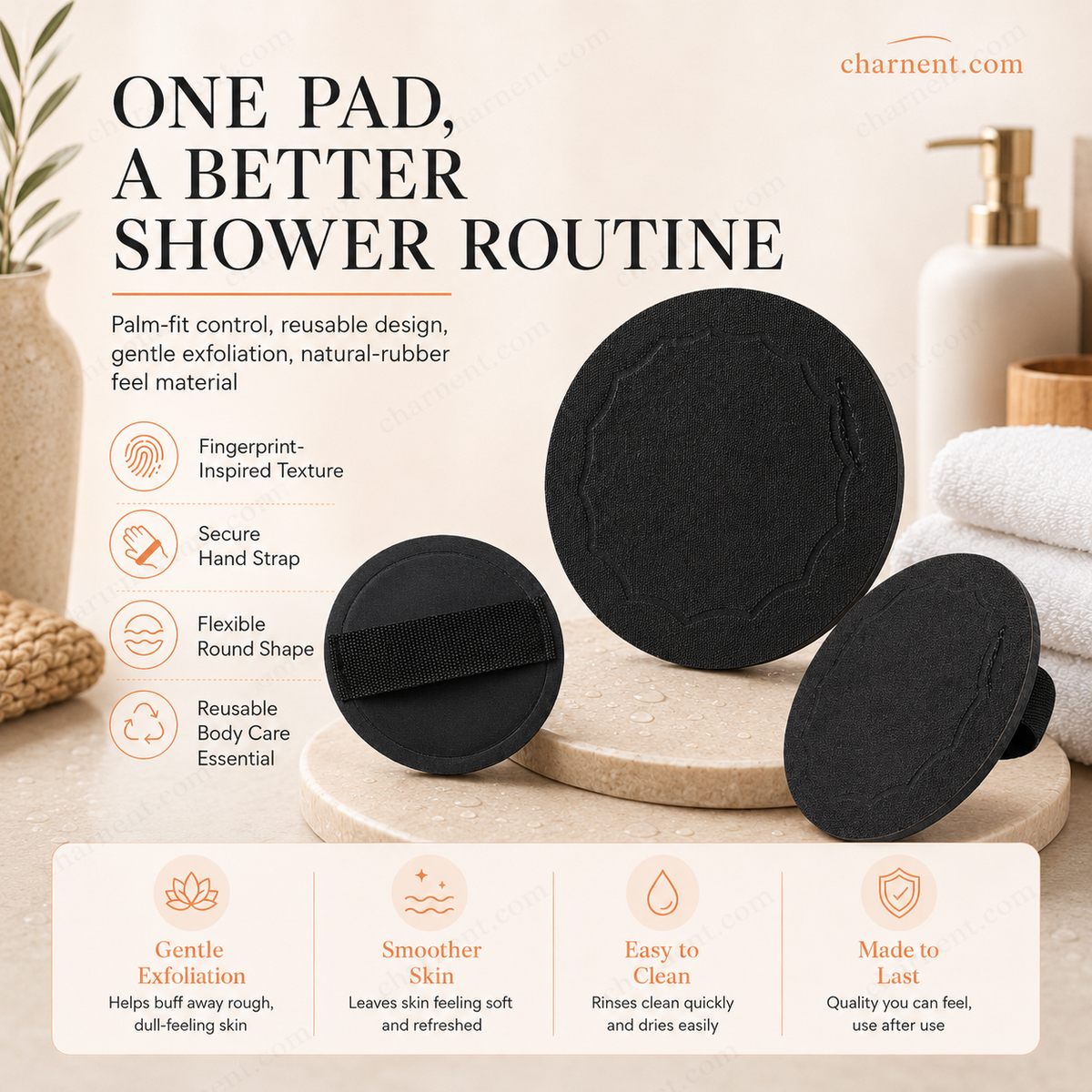 🧖‍♀️ 50 % RABATT! Skrubb-baddynor – exfoliera skonsamt, rensa porer & få strålande hud. Hållbart gummi, enkelt att rengöra ✨🛀