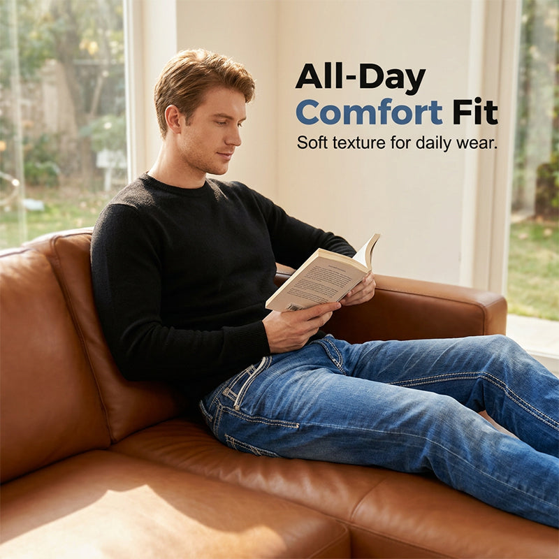 Herrjeans med hög elasticitet och dubbla sömmar