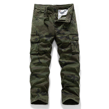 👖 Robust vardagsnytta | Herrars cargo-byxor med raka ben och smarta fickor
