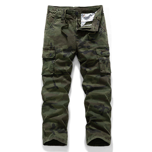 👖 Robust vardagsnytta | Herrars cargo-byxor med raka ben och smarta fickor