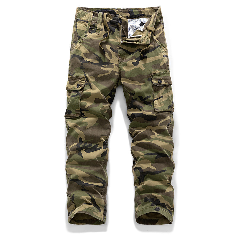 👖 Robust vardagsnytta | Herrars cargo-byxor med raka ben och smarta fickor