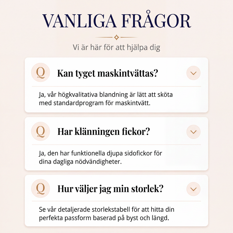 Kvinnlig ledig V-ringad midiklänning