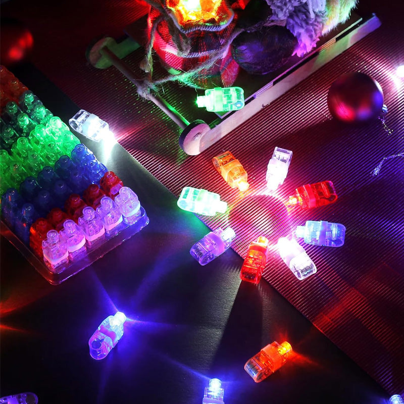 🥳2026 Het produkt🥳 Mini färgglad LED-fingerlampa – Ljust flerfärgat ljus, på/av med en knapp. Mjukt elastiskt band för en bekväm passform – perfekt för fester, konserter och barnlekar! 🎶✨