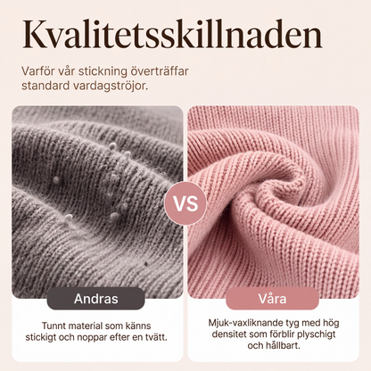 Kvinnors huvad stickad kortärmtröja med dragkedja