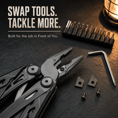 🔧 50 % RABATT NU! 🛠️ Bärbar hopfällbar multiverktyg-tång med fodral – mångsidig, kompakt & hållbar – perfekt för camping och reparationer 🏕️