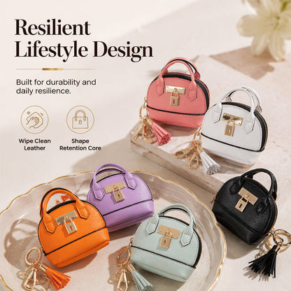🌸 50 % RABATT JUST NU! 🌸 Mini-väska i form av ett snäckskal, nyckelring, PU-läder, läppstift, myntficka