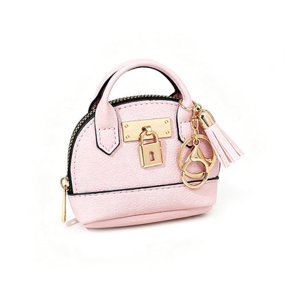 🌸 50 % RABATT JUST NU! 🌸 Mini-väska i form av ett snäckskal, nyckelring, PU-läder, läppstift, myntficka