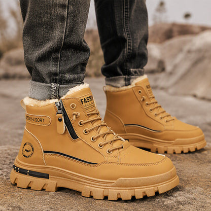 Vinterstövlar för män med varmt foder och halkskydd