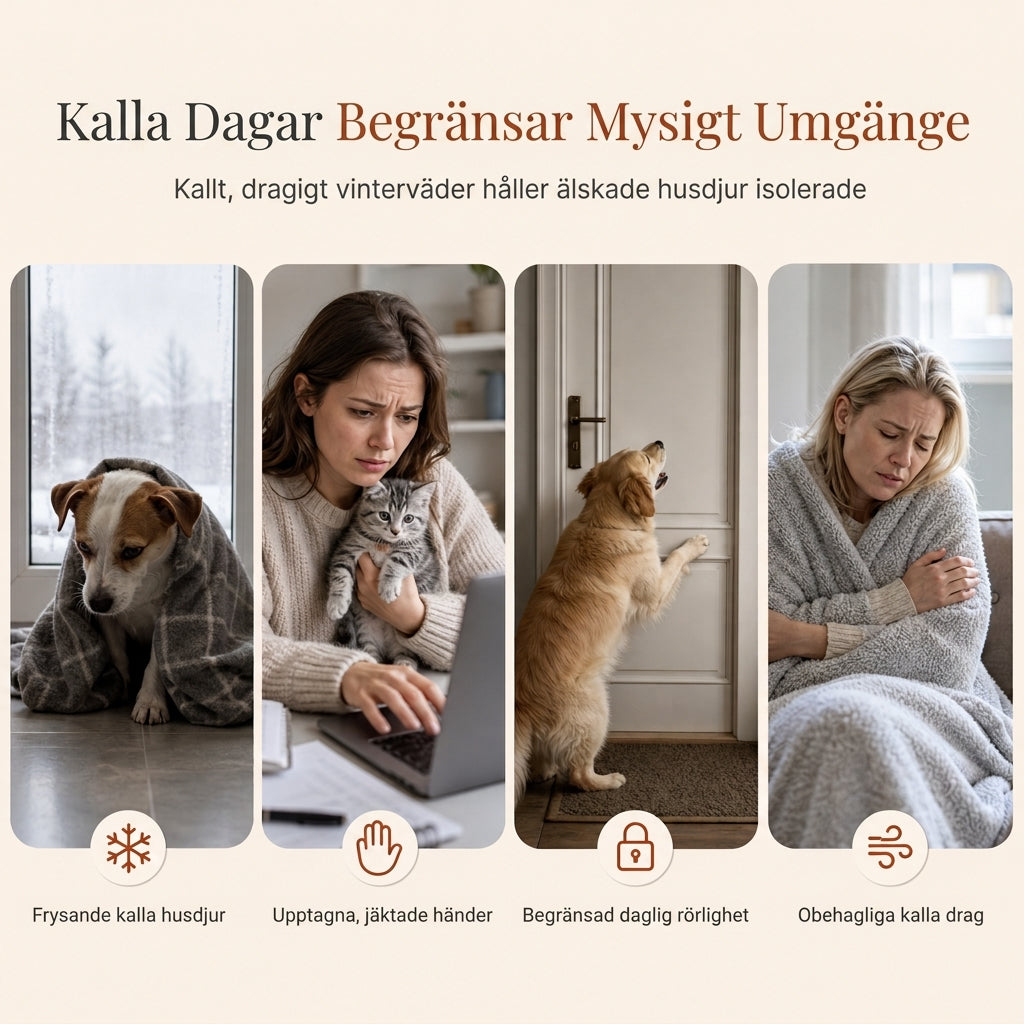 Lös hoodie med känguruficka och dragkedja för husdjur