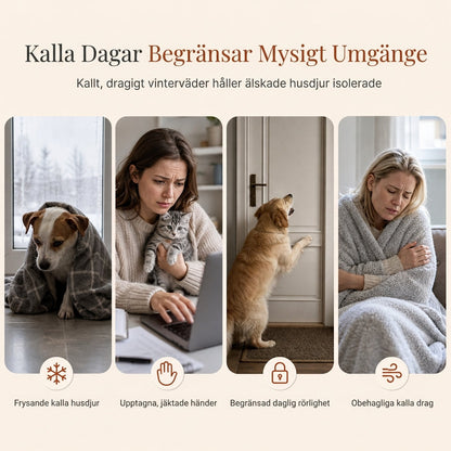 Lös hoodie med känguruficka och dragkedja för husdjur