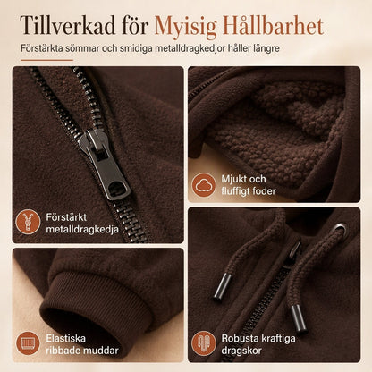 Lös hoodie med känguruficka och dragkedja för husdjur