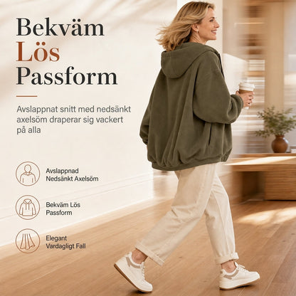 Lös hoodie med känguruficka och dragkedja för husdjur